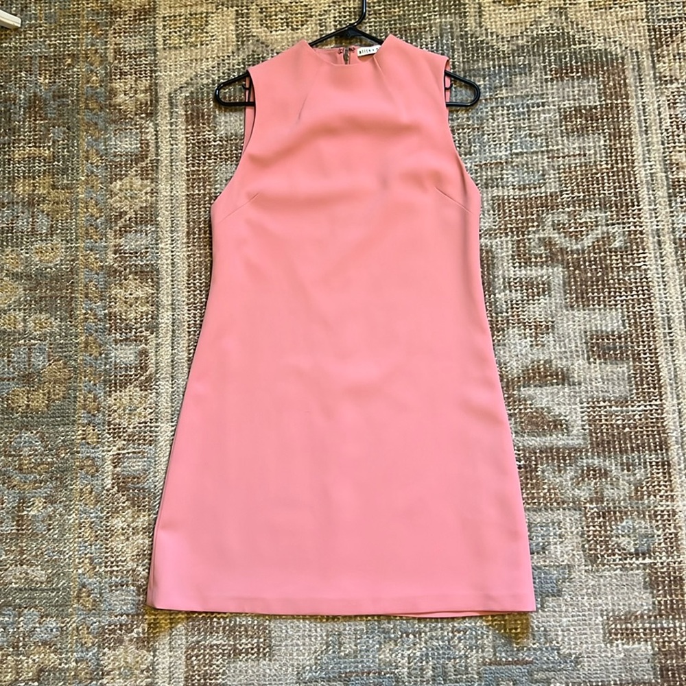 Alice + Olivia dusty pink lined dress